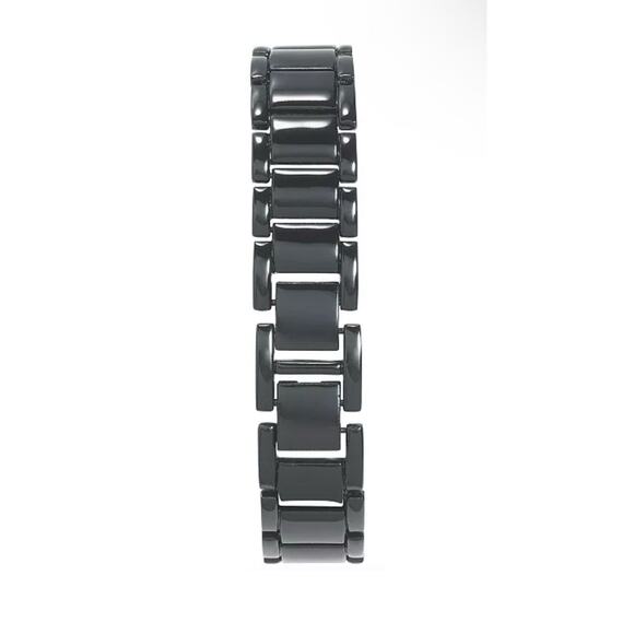Black Tone Crystal Bracelet Watch Womens Stunning Trendy Fashion Glitz Bezel NWT main image 8